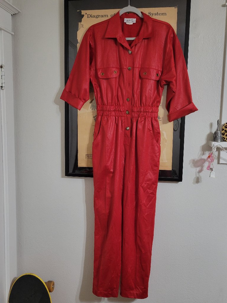 Vintage Red Jumpsuit